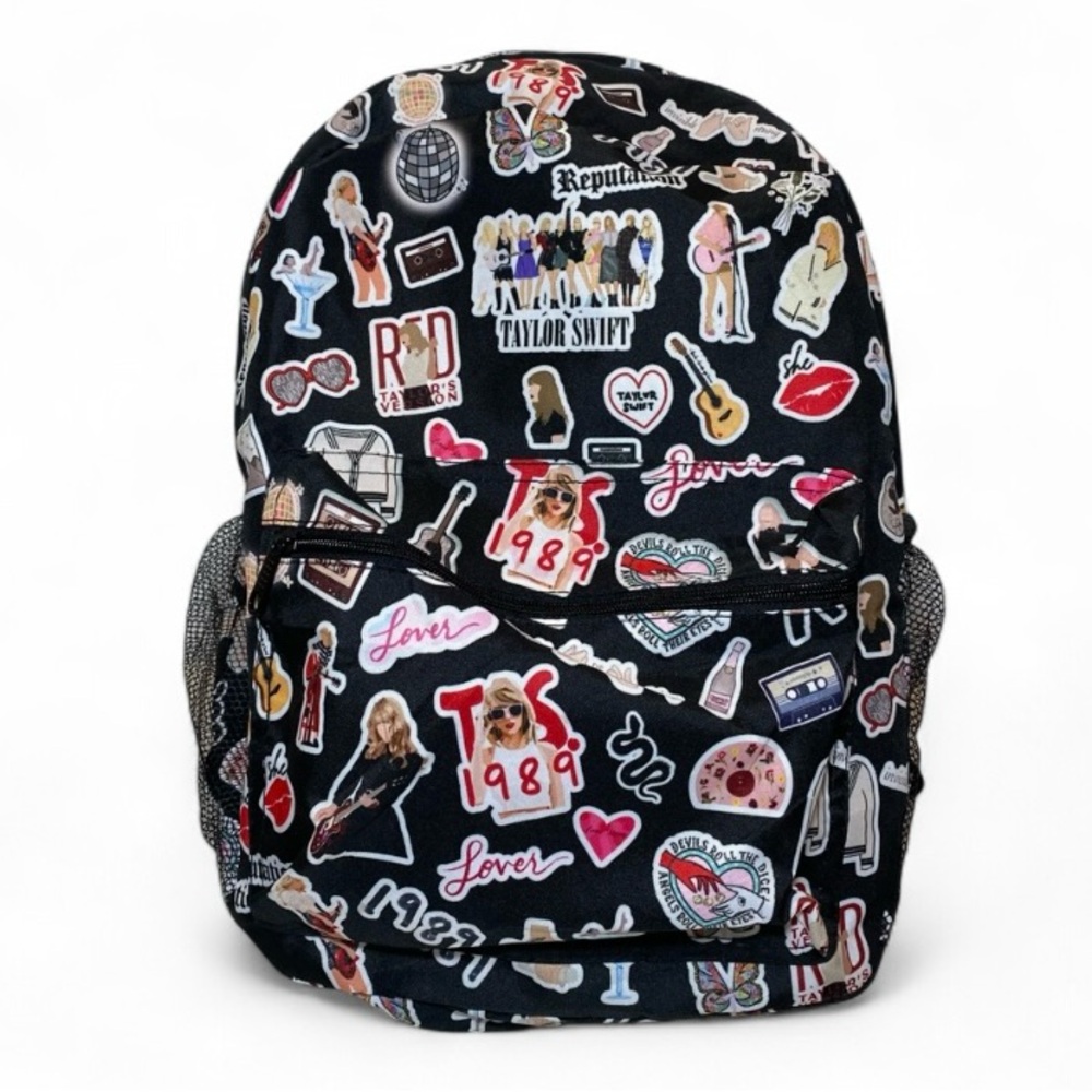Taylor Swift Backpack Swiftie Reputation Red 1989 Graphic Merch Black Unofficial